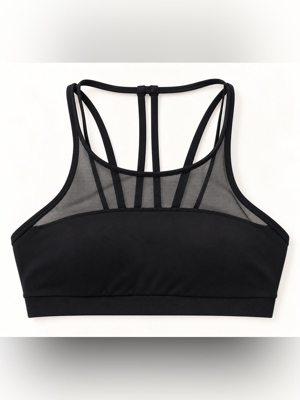 lululemon athletica Black Strappy Mesh-Back Sports Bra